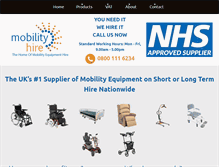 Tablet Screenshot of mobilityhire.com